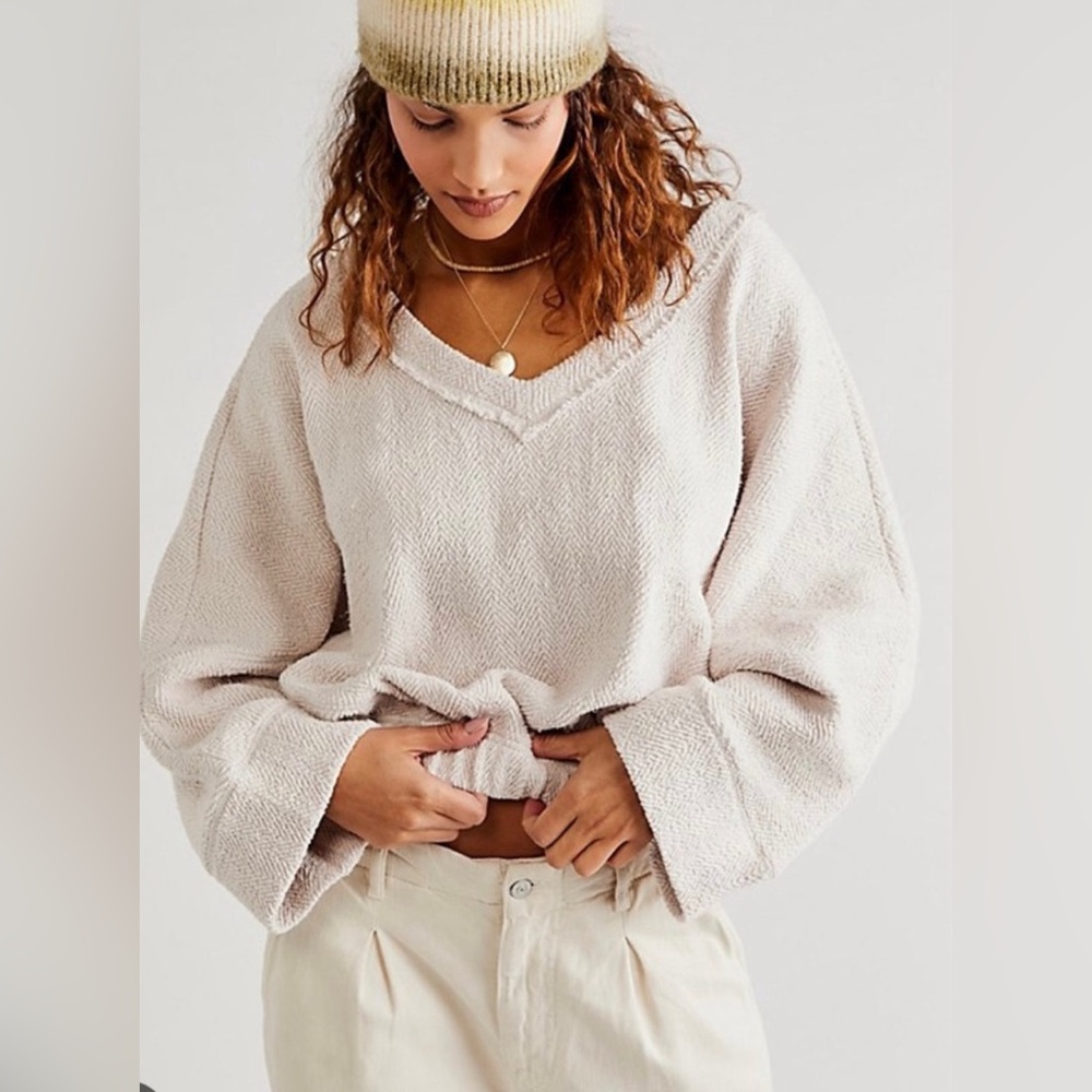 Free People Beach BRB Solid Pullover Harvest Moon (Size S) - Picture 2 of 8